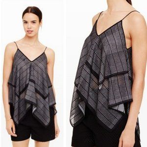 Club Monaco  Black and Silver Keitha Tank Top/Cami